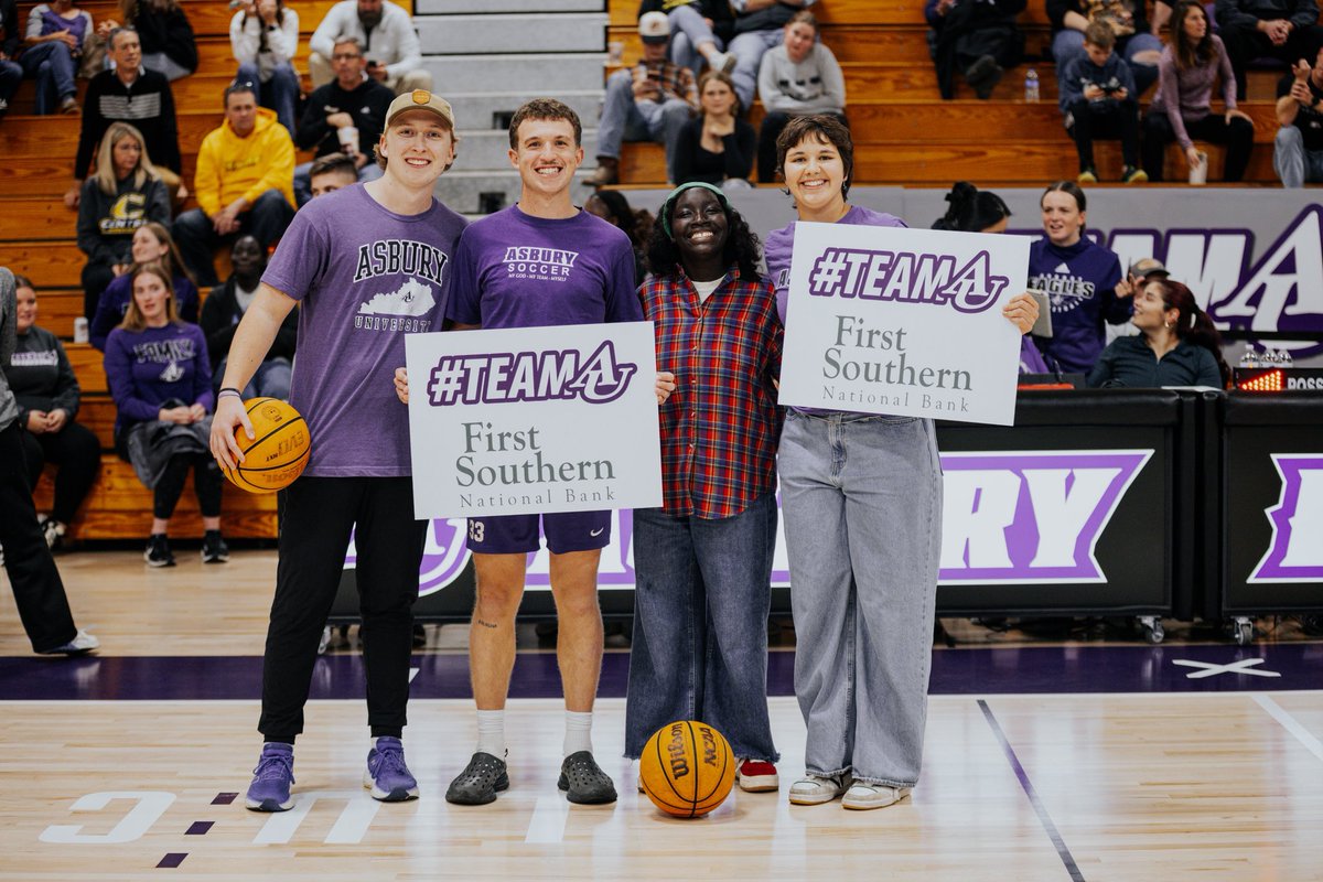 First Southern Night ✅

Thanks to <a href="/FirstSouthernKY/">firstsouthernky</a> for sponsoring Friday’s game and to all who came out to support <a href="/AsburyHoops/">Asbury Men’s Basketball</a> 🙌🏼

#TeamAU || #ServeTrainCompete
