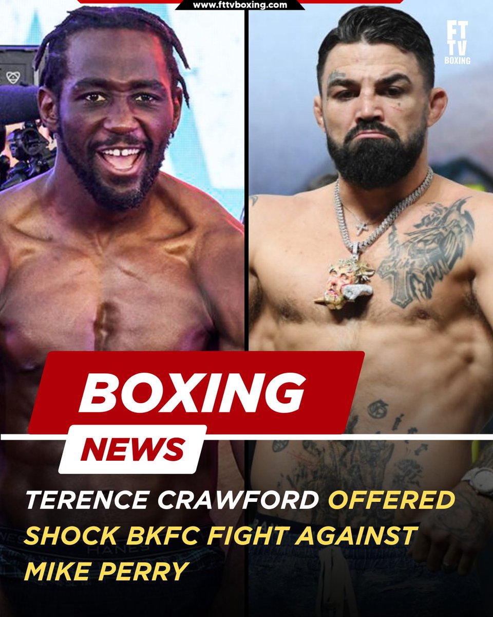 FTTVBoxing's tweet image. Fresh off beating Canelo, Crawford has been named a dream opponent by BKFC star Mike Perry, who also called out Usyk, Joshua, and Jake Paul.

Would Crawford step into the bare-knuckle ring? 👀

📺 Source: @MMAFighting

#TerenceCrawford #MikePerry #BKFC #BoxingNews #BareKnuckle