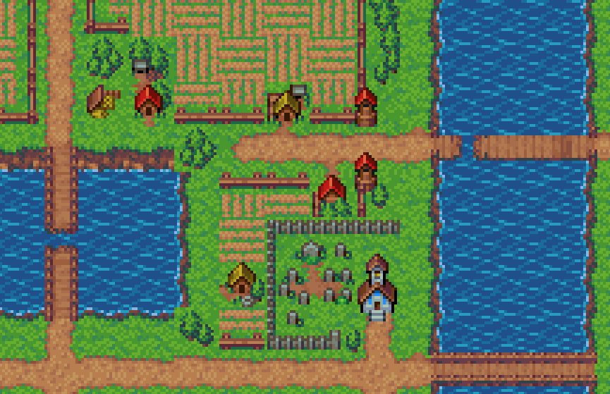 finalbossblues's tweet image. Today's asset release provides broken &amp;amp; unbroken bridge tiles for your overworld map.