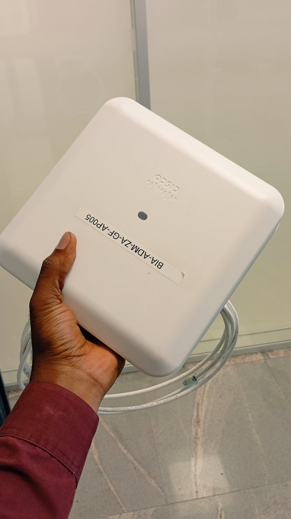 thenetstack's tweet image. Behold, unto installing a @Cisco wireless access point.