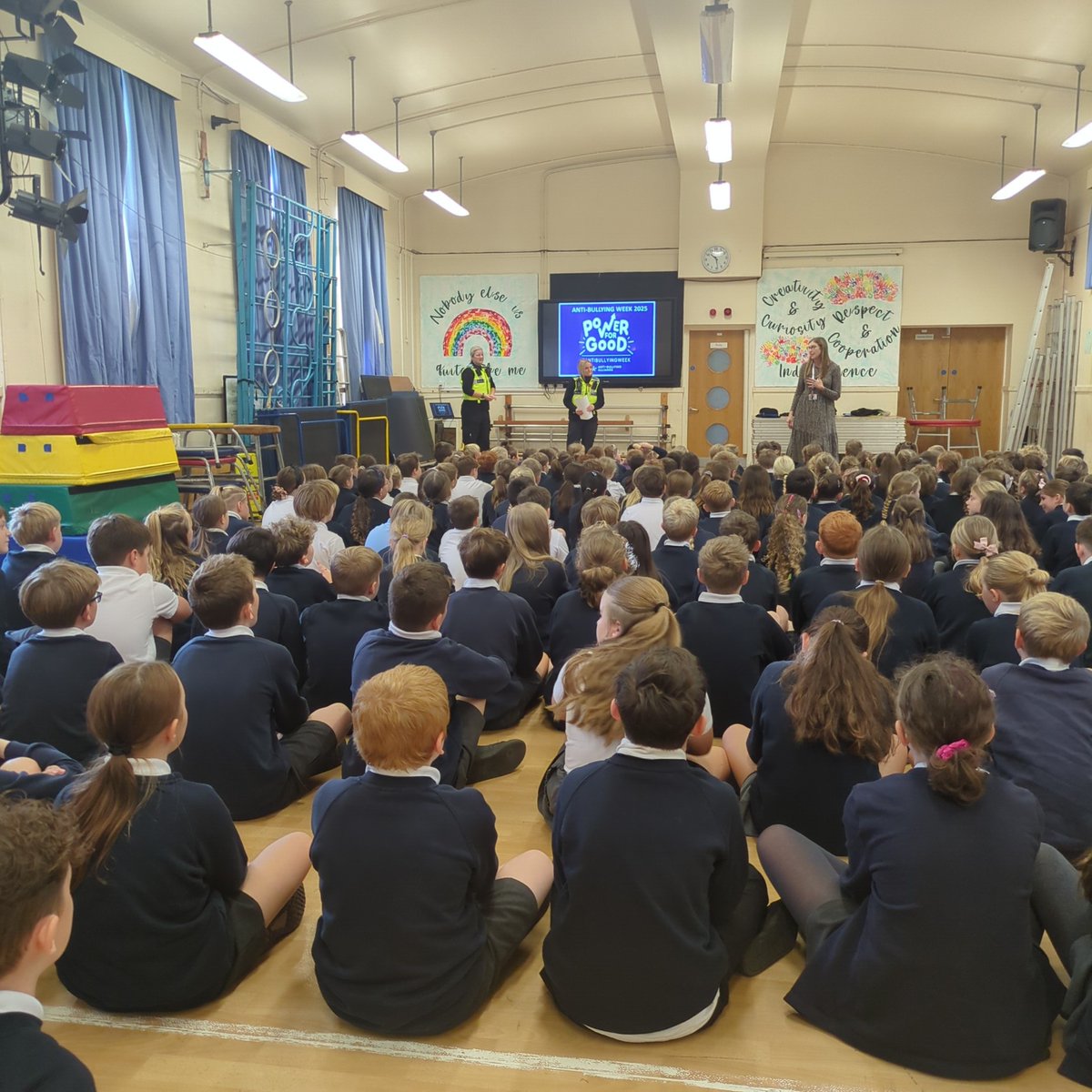 vernon_primary's tweet image. Anti Bullying week assembly with the brilliant PCSOs. 

#vernonprimary
#antibullyingweek