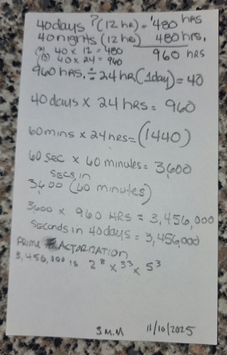 SandyFields's tweet image. Because of what the Lord showed in Sept/Oct 2025. Out of curiosity, I wanted to check how many hours,seconds, etc in the 40 days,&amp;amp; nights in Noah's flood in Genesis, then asked Google Ai,&amp;amp; Ill just show you.