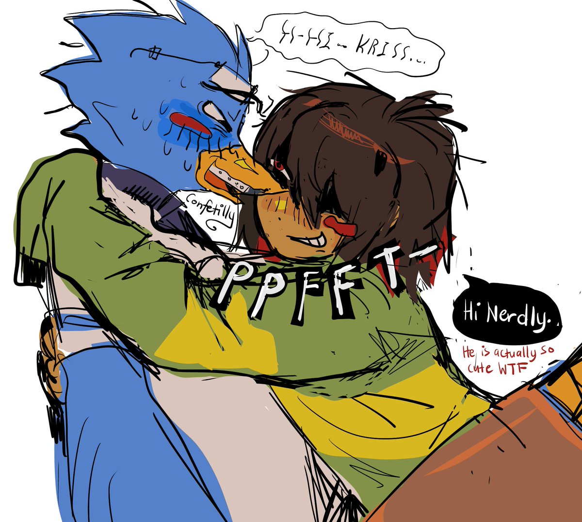 Messy lasso sketch doodle again #kerdly #deltarune