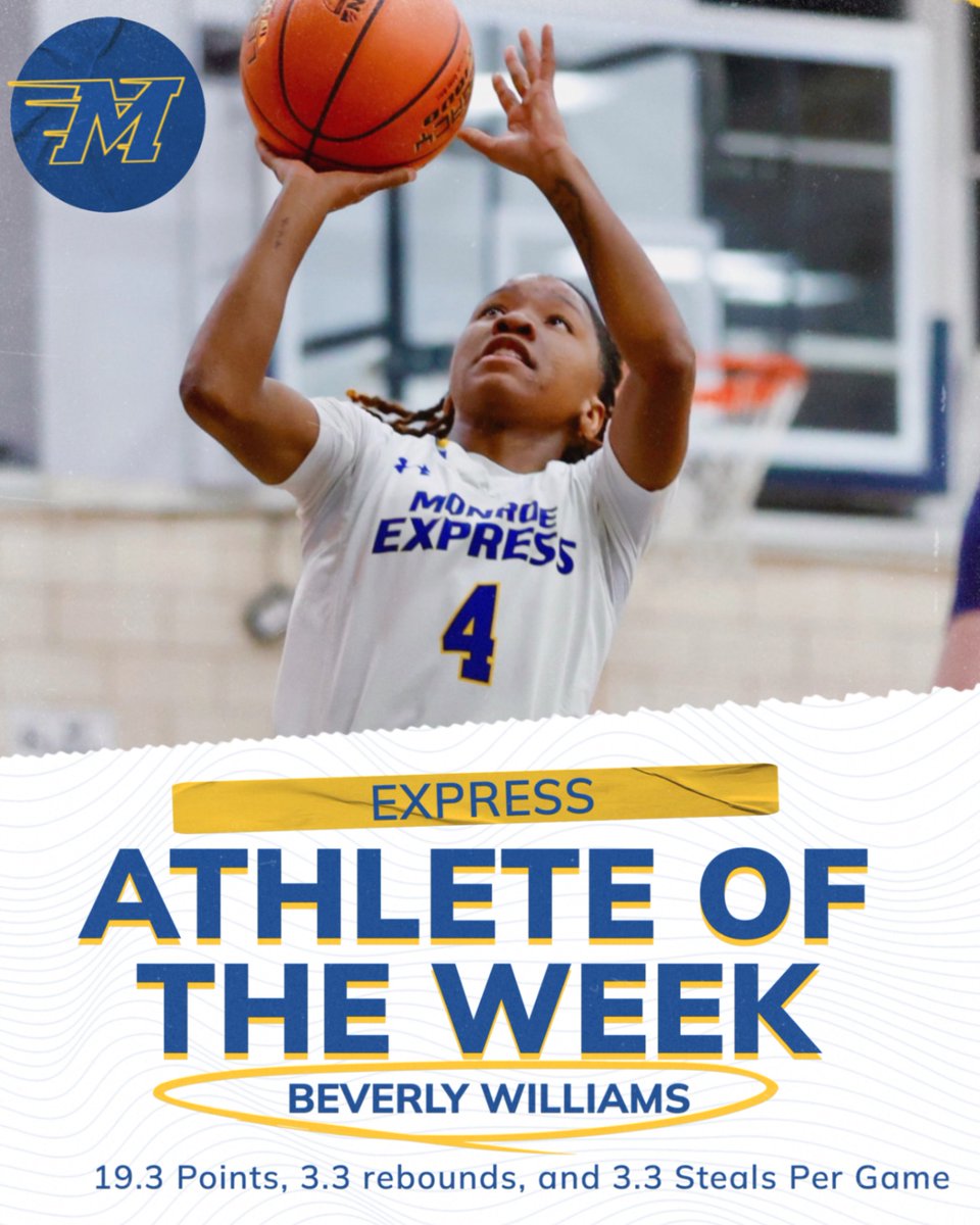 MonroeExpress's tweet photo. Beverly Willams and Michael Samuda are your Express Athletes of the Week! Way to go!! Read more details at https://t.co/1mMcBJ1EDY.

@muexpresswbb @mcexpressmbb

#ExpressPride #ExpressAOTW #AllAboard #GOEXPRESS @news12bx https://t.co/8d2CL6hbEh