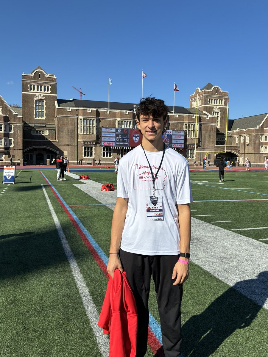 Thank you <a href="/Zach_Cunanan/">Zach Cunanan</a> <a href="/Greg_Chimera/">Greg Chimera</a> <a href="/CoachMarkham_/">Marshall Markham</a> for having me at Penn on Saturday! Had a great time. 
 
<a href="/CoachTaggart14/">Tim Taggart</a> <a href="/SWAG7v7/">SWAG 7v7</a> <a href="/UpperDublinFB/">Upper Dublin Football</a>