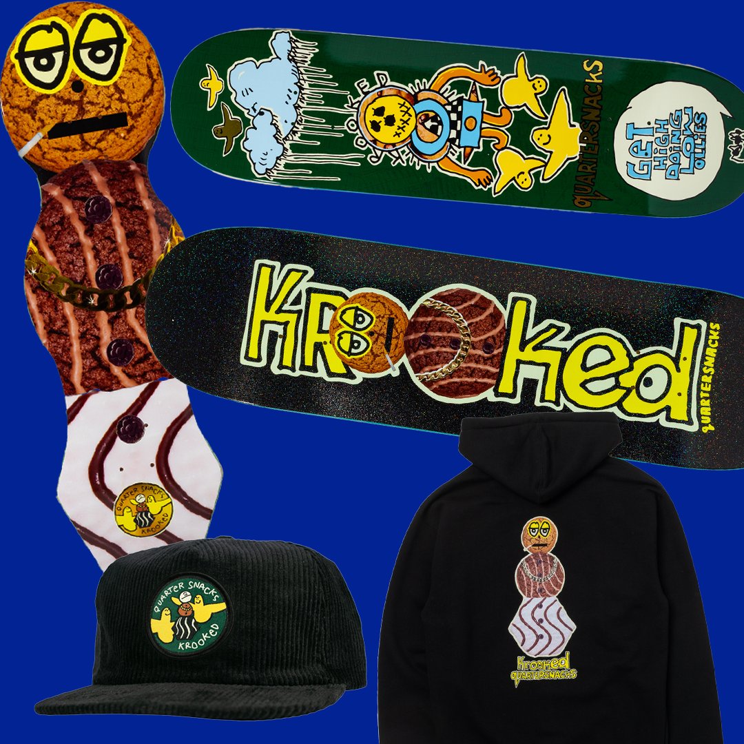 quartersnacks's tweet image. Krooked x Quartersnacks now available via our webstore and fine skateshops everywhere: quartersnacksshop.com