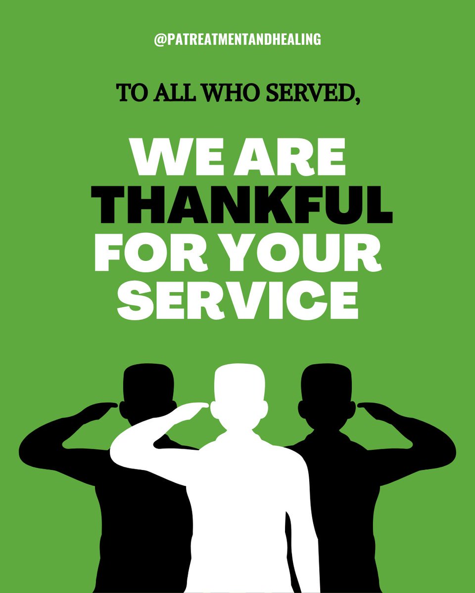 PATH_ToChange's tweet image. Today, we honor the brave men &amp;amp; women who have served our country with courage, dedication, &amp;amp; selflessness. Your strength &amp;amp; resilience inspire us every day to continue guiding others on their own paths to healing &amp;amp; growth.

Thank you for your service &amp;amp; sacrifice.