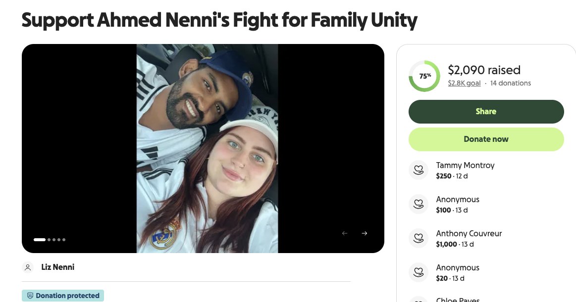 It appears his wife has started a GoFundMe