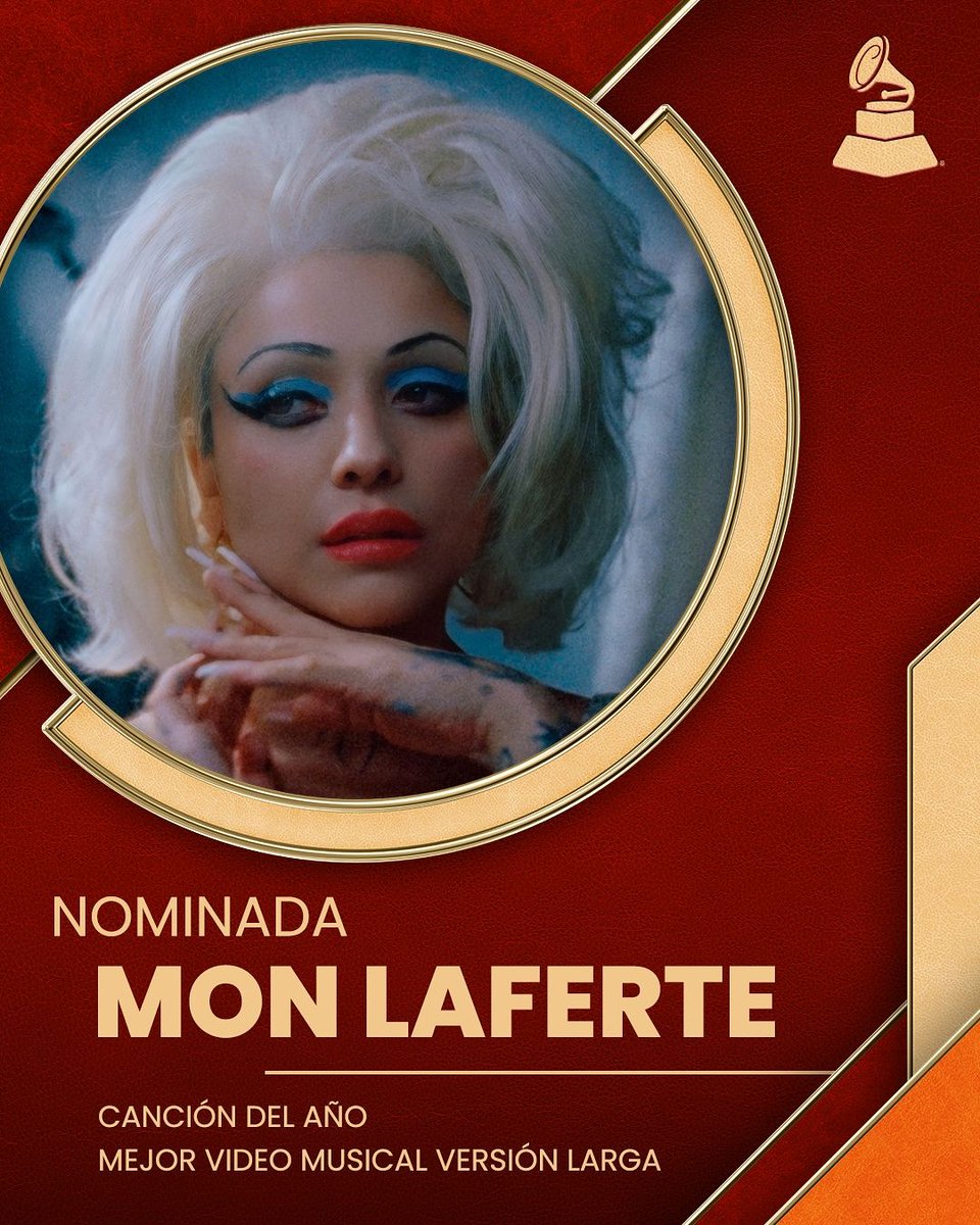 Faltan solo 3 días para los <a href="/LatinGRAMMYs/">The Latin Recording Academy / Latin GRAMMYs</a> <a href="/monlaferte/">Mon Laferte</a> tiene 2 nominaciones. Se merece ambos !