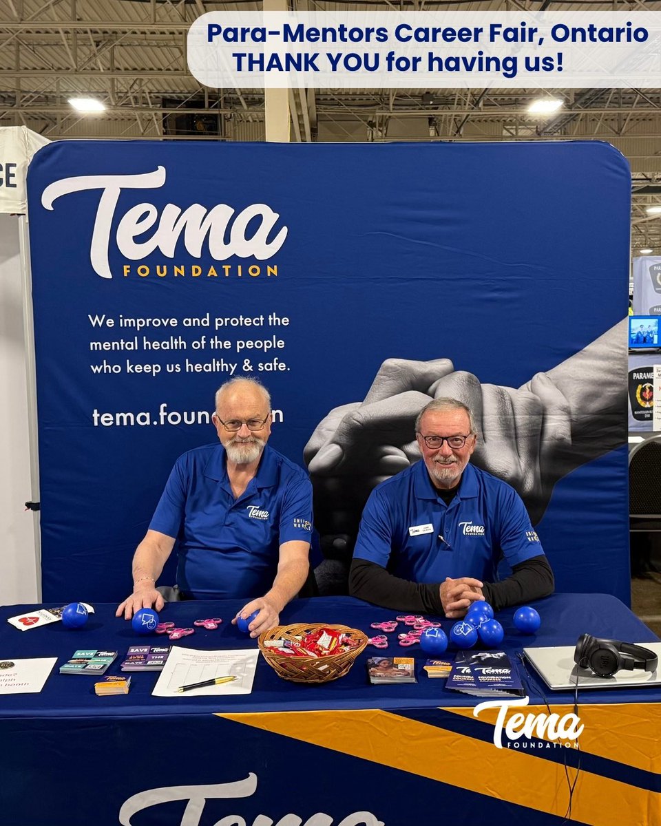 We were proud to exhibit at the Para-Mentors Career Fair!
Connecting with students, professionals &amp; partners who share our passion for supporting first responders was incredible. Big thanks to the organizers, visitors &amp; our amazing volunteers Dave Ralph &amp; Gord Gilmour! 💛
