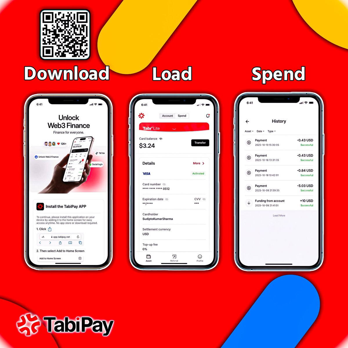 Unlock the world of easy and smart crypto spending in just three steps with <a href="/TabiPayHQ/">TabiPay</a> Card. 💢

♦️Step 1: Download The Tabipay App 👇
app.tabipay.net

♦️Step 2: Load your crypto Use $USDC .
♦️Step 3: Spend anywhere Visa is accepted.

<a href="/Tabizens/">Tabizen💢🏯</a> 
<a href="/Momoa_crypto/">Jane 💢</a>