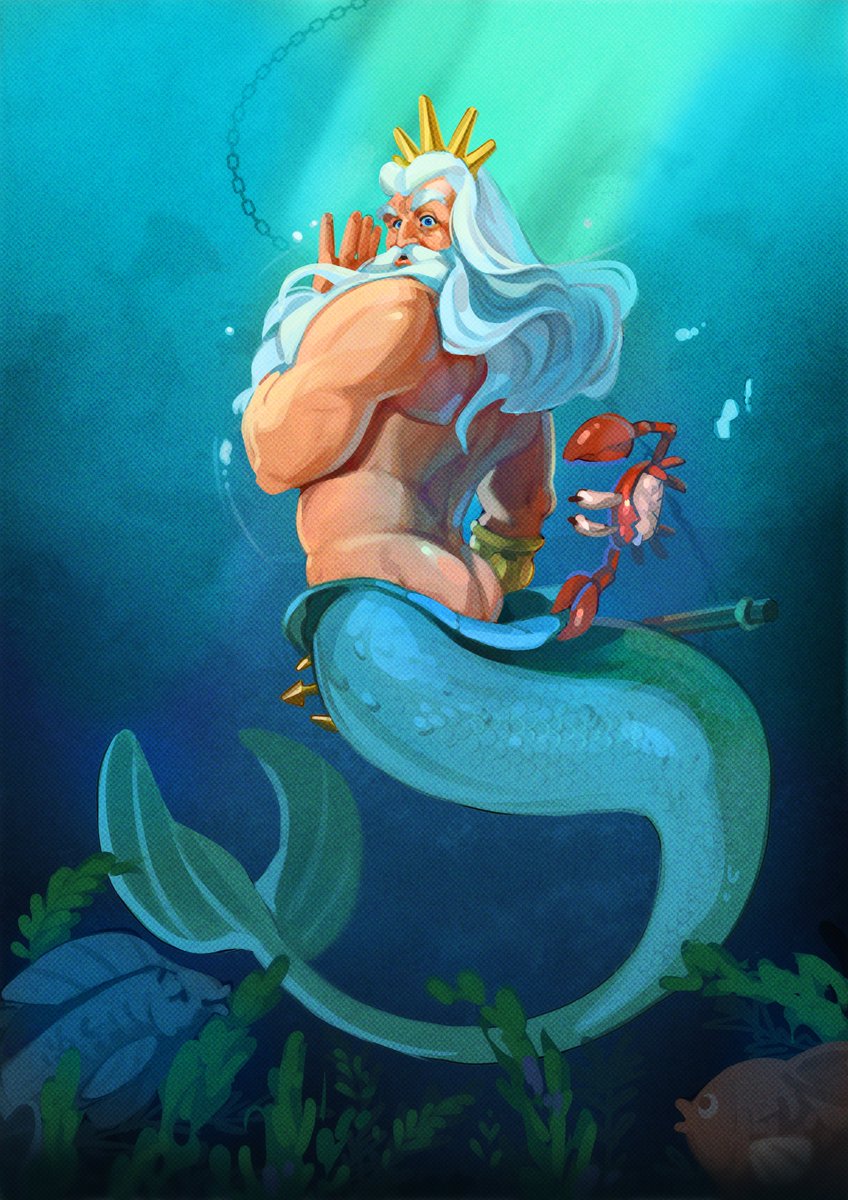 casty_art's tweet image. Pin up King Triton 🧜‍♂️ 
#fanart #art #triton #merman #pinup #gayart