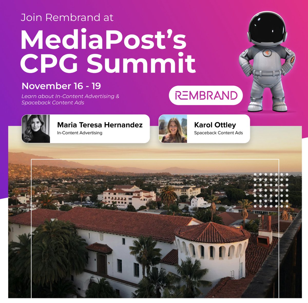 We'll be at <a href="/MediaPost/">MediaPost</a>'s Retail Summit next week to talk all things #videoadvertising.

If you’ll be there, keep an eye out for Maria &amp; Karol Ottley, who will be taking the stage for a deeper dive into the future of video ad experiences on 11/18. 

We can’t wait to see you there!
