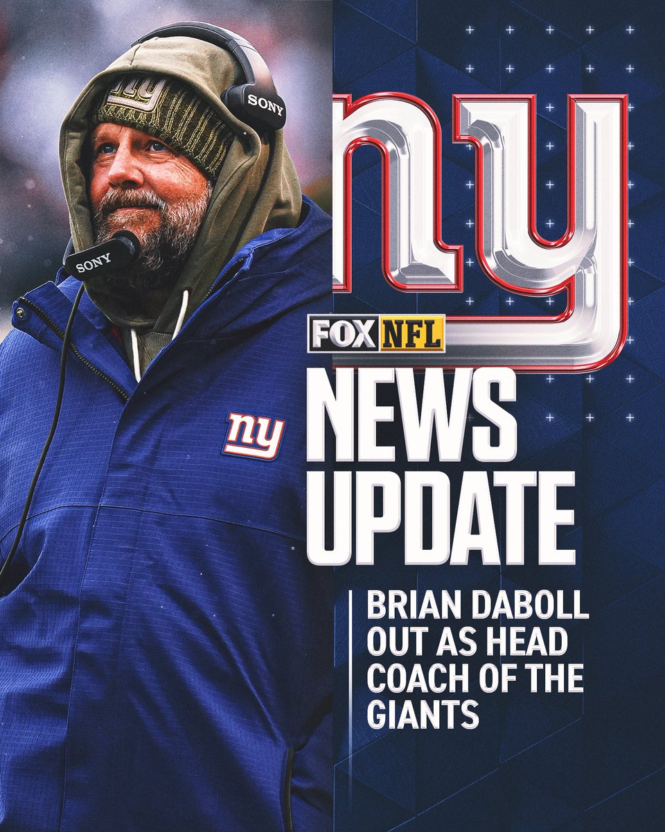 NFLonFOX's tweet photo. The #Giants are parting ways with HC Brian Daboll, per multiple reports https://t.co/BQVrg7tZim