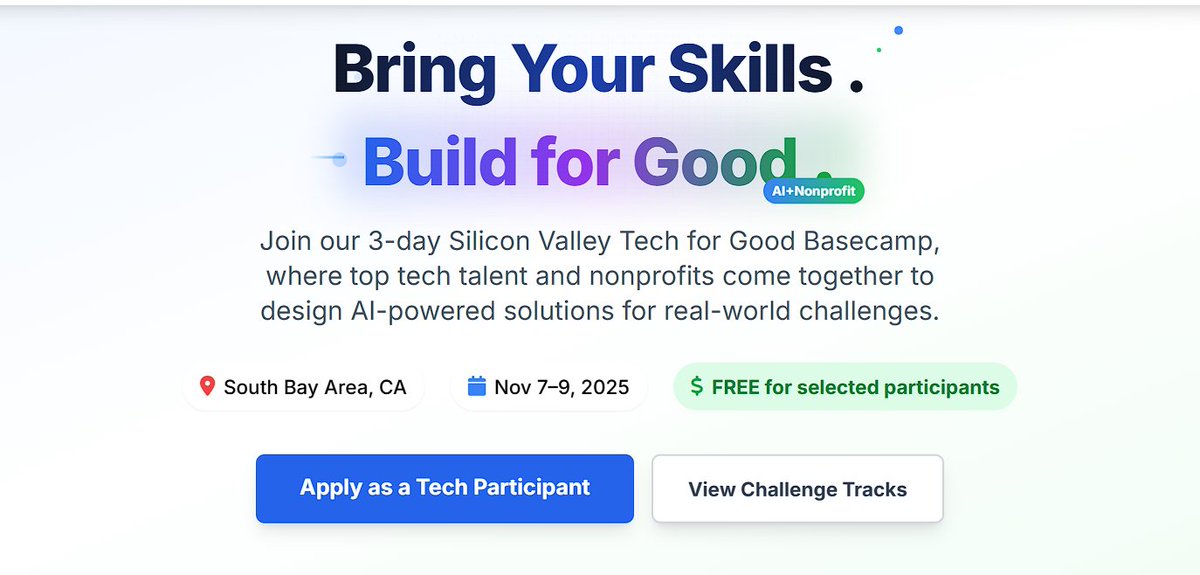 Pokee_AI's tweet image. We were proud to sponsor last week’s Silicon Valley Tech for Good Basecamp, bringing together technologists and nonprofits driving real impact across our community.

At Pokee, we believe building transformative AI means more than advancing research — it’s about using technology…