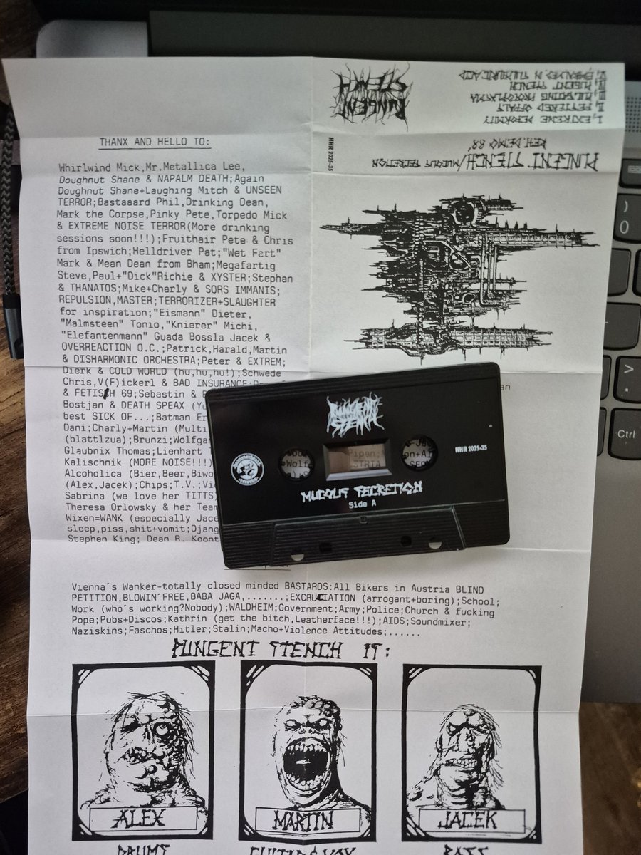 Pungent Stench "Mucous Secretion" Demo
Self-released 1988 / Hammerheart Records 2025