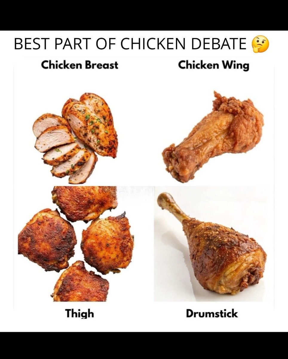 FoodPleaser's tweet image. 🍗 🤔 Which part is best?