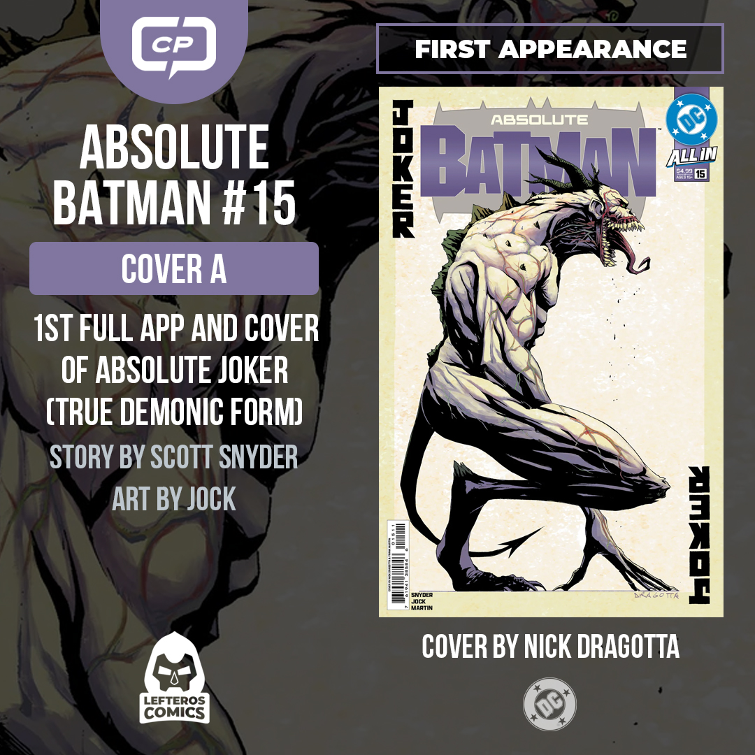 Heads up, Absolute Universe fans! Today is the LAST DAY to preorder ABSOLUTE BATMAN #15 before FOC. Cover by Nick Dragotta, story by <a href="/Ssnyder1835/">Scott Snyder</a>, art by <a href="/Jock4twenty/">jock</a>. This is one of the most highly anticipated comics of 2025. Don't miss out! #AbsoluteBatman #DCComics