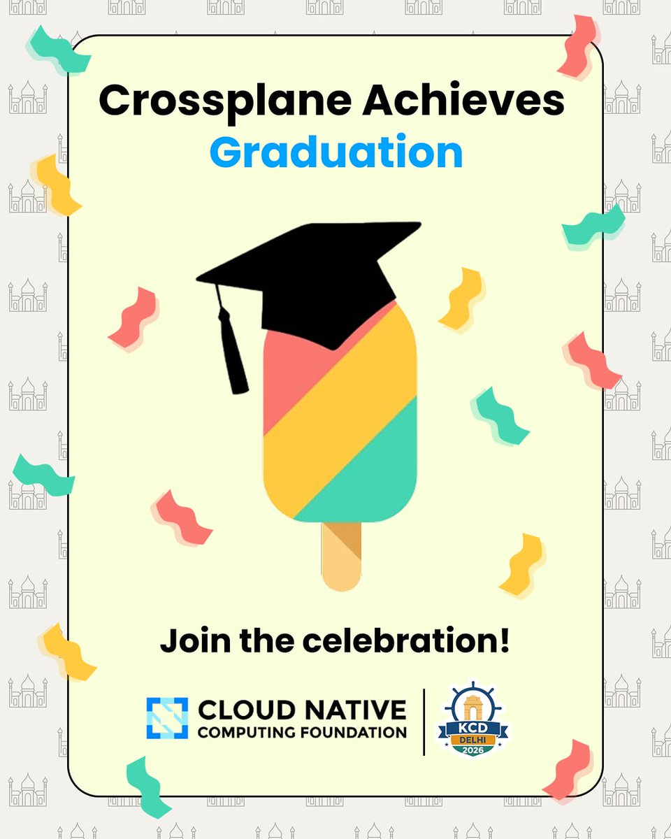 kcddelhi's tweet image. KCD Delhi congratulates Crossplane on its CNCF graduation!

A huge step for cloud native platforms - here’s to more innovation and new milestones ahead.
See you at #KCDDelhi2026!

#CrossplaneGraduates #CloudNative #CNCFDoc link in comments.