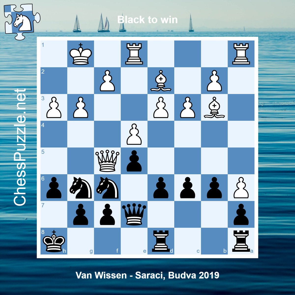 Daily #chess puzzle: chesspuzzle.net/Puzzle/79490