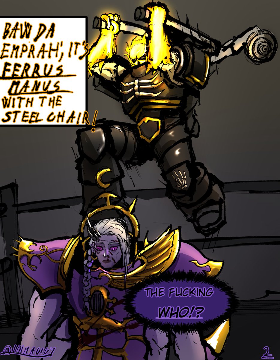 BAW DA EMPRAH IT'S FERRUS MANUS WITH THE STEEL CHAIR!