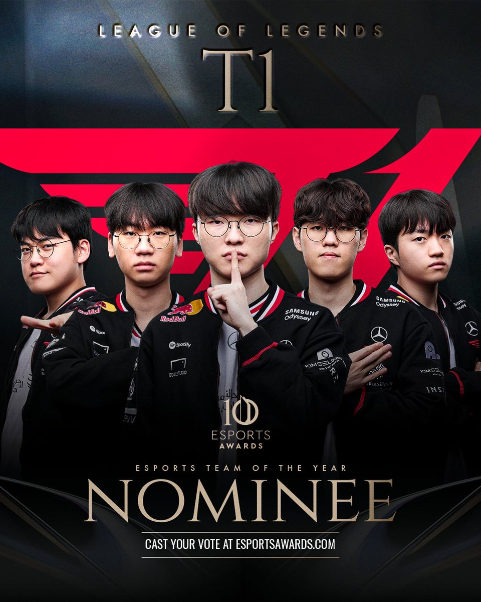 esportsawards's tweet image. We're always watching and always ready to adapt, introducing the latest nominees, 2025 League of Legends Worlds Champions @T1LoL, and the League of Legends Worlds Final MVP @gumayusi_min

There is still time to go vote and have your say on who should take home a trophy in 2025!