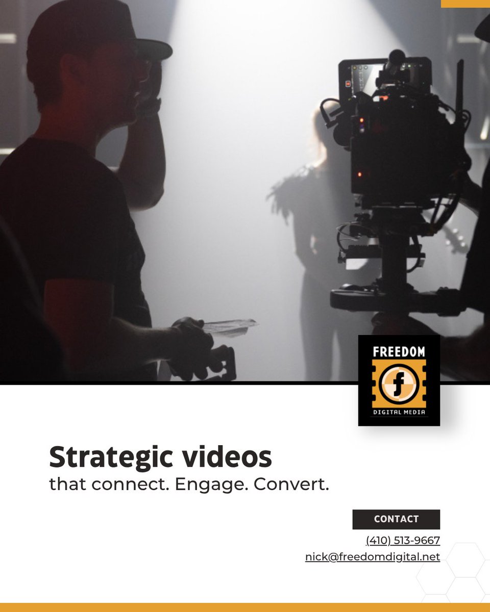 Freedom_Digital's tweet photo. Stand out in Maryland’s market—let your brand’s story shine. Freedom Digital Media creates powerful video content for businesses in Towson, Columbia, Glen Burnie, and beyond. Elevate engagement and ROI. https://t.co/v72lMmpbGd #VideoProduction https://t.co/S5fOZmxhof