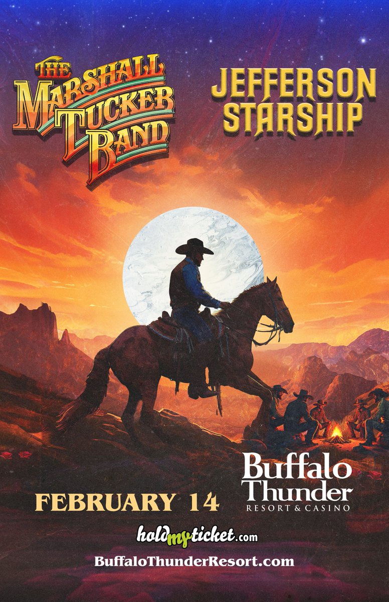 We’re headed back to the Southwest - and we couldn’t be more excited! Join us and <a href="/MarshallTucker/">Marshall Tucker Band</a> at the Buffalo Theater in Santa Fe, NM on Feb 14, 2026. Tickets are on sale this Friday, Nov 14th 🚀

jeffersonstarship.com/tour