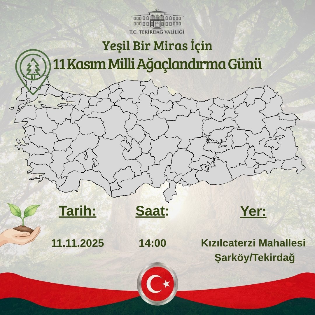 Yeşil Vatan'ın yeni fertlerini Şarköy İlçemiz, Kızılcaterzi Mahallesi'nde toprakla buluşturuyoruz.

#GeleceğeNefes
#YeşilVatanSeferberliği

gelecegenefes.gov.tr