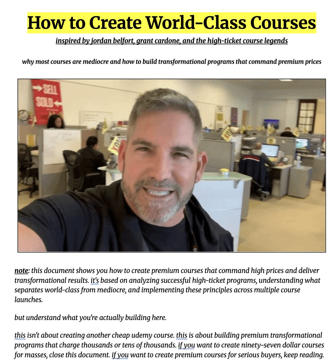 ImSehej's tweet image. 10000s of creators sell courses every year but never cross $50k in sales

jordan belfort, grant cardone and many other high-ticket course legends have made $10,000,000+

after spending 100s of hours consuming their content i've made a blueprint on how to create world-class…