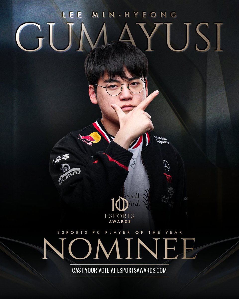 esportsawards's tweet image. We're always watching and always ready to adapt, introducing the latest nominees, 2025 League of Legends Worlds Champions @T1LoL, and the League of Legends Worlds Final MVP @gumayusi_min

There is still time to go vote and have your say on who should take home a trophy in 2025!