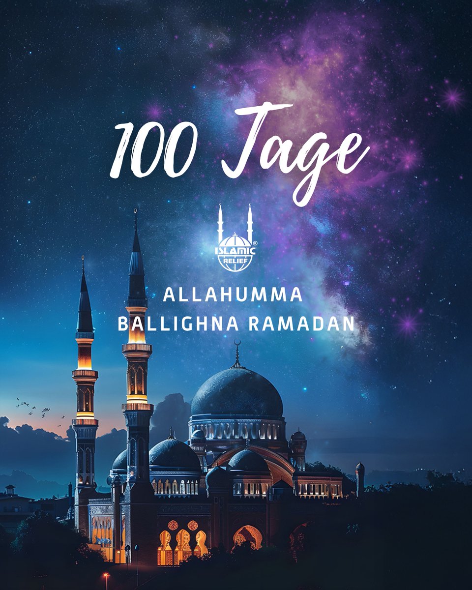 100 Tage bis Ramadan! 🌙✨
100 Tage, um unser Herz vorzubereiten.
100 Tage, um unsere Verbindung zu Allah zu stärken.
100 Tage, um dankbar zu sein für das, was kommt.

💛 Was bedeutet Ramadan für dich?
Schreib’s uns in die Kommentare!

#Ramadan2027 #Ramadan1448 #RamadanCountdown