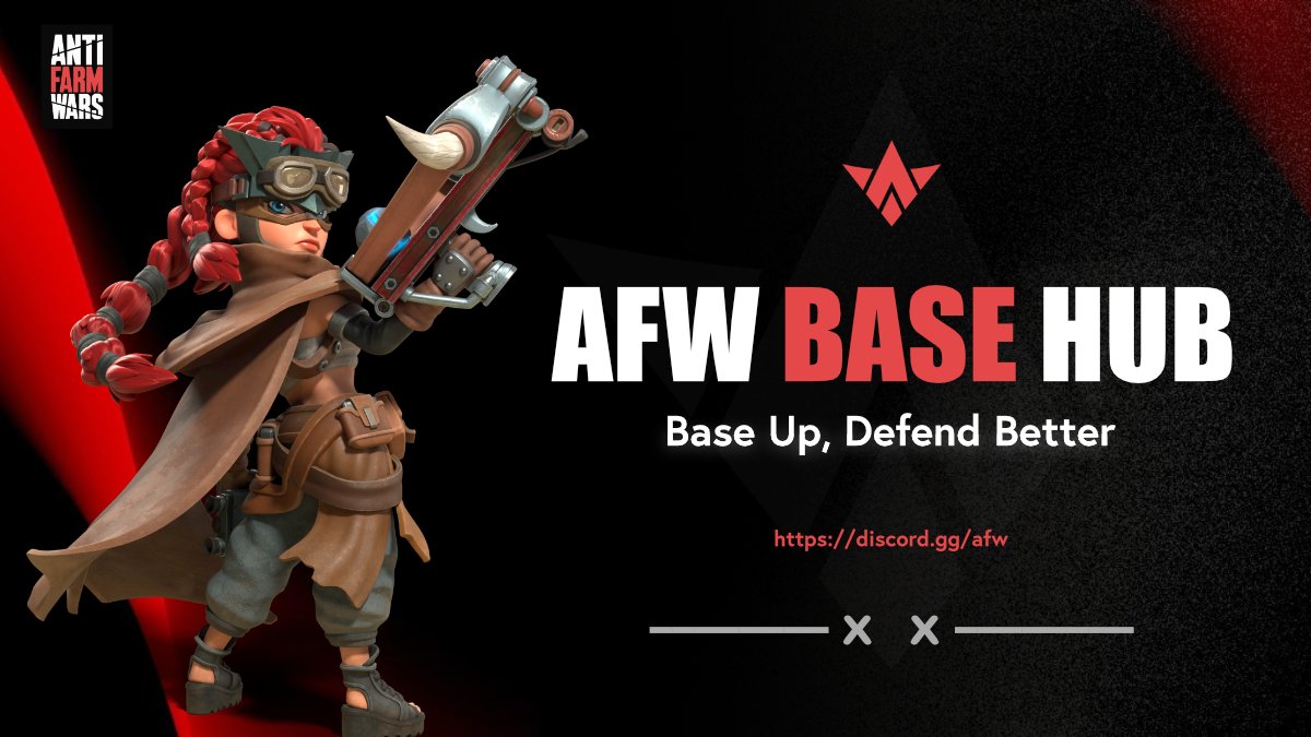 🔥 AFW BASE HUB 🔥
Base up, defend better! 🛡️
We’re dropping base layouts daily for free!
With help from <a href="/Sado_CoC/">Sado</a> and Vinayak. 
Join the Alliance, improve your defense, and stay ahead of attackers!
👉 discord.gg/afw
