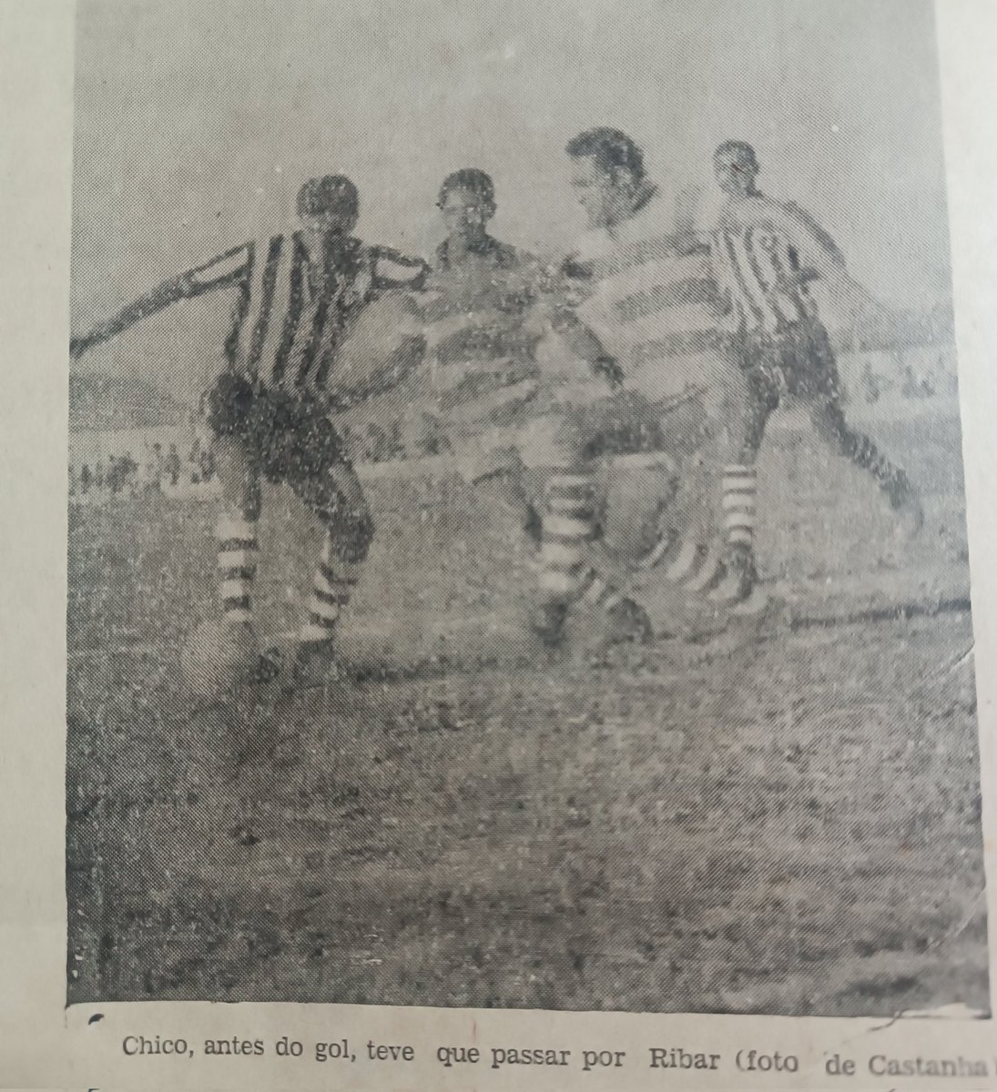 Chico Matemático atuando pelo belo, em 1972, na vitória sobre o Esporte de Patos