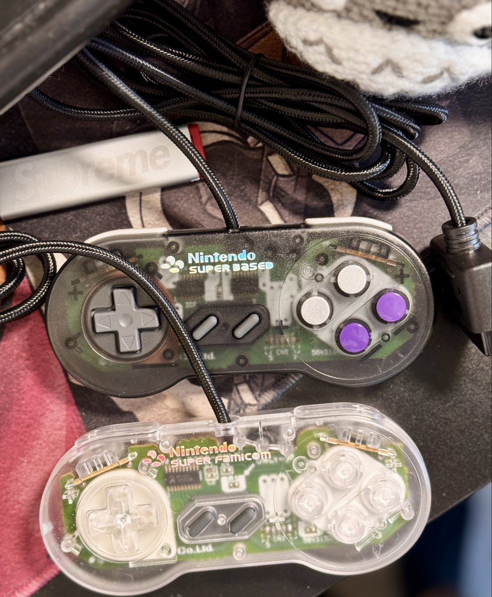 Had a lot of fun making these! Braided Cables and Conductive Pads new from J&amp;T Studios and Transparent Shells from Retro Game Restore. Hit the tag to find their cool products. Plays great for kaizo