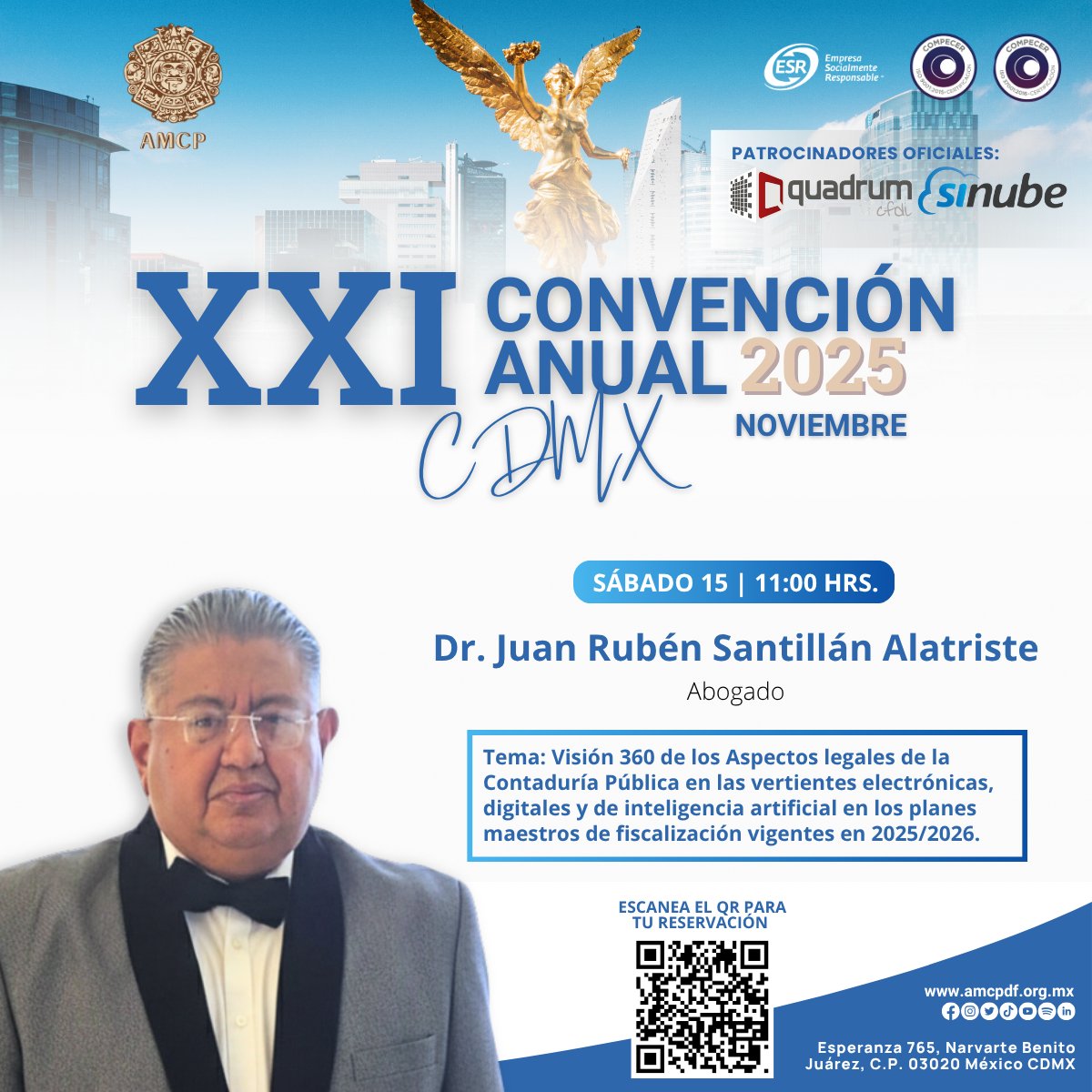 ¡La XXI Convención Anual 2025 está por comenzar! 
👉 Reserva tu lugar: amcpdf.org.mx/convencionanua… 
#InteligenciaArtificial #Fiscalización #Contaduría #Convención2025