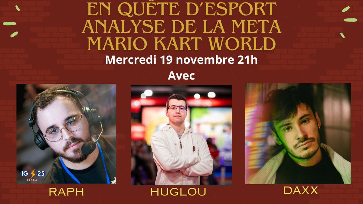 Et si parlait de Mario Kart World et de sa sphère compétitive ?

Bientot 6 mois après la sortie du jeu quid de la meta et son format compet ? 

J’aurais la chance de recevoir @Darkrapht @wf_huglou et <a href="/mkdaxx/">Daxx</a> qui vont tous nous dire sur le jeu et sa méta.

Sur ma chaîne le lien ⬇️