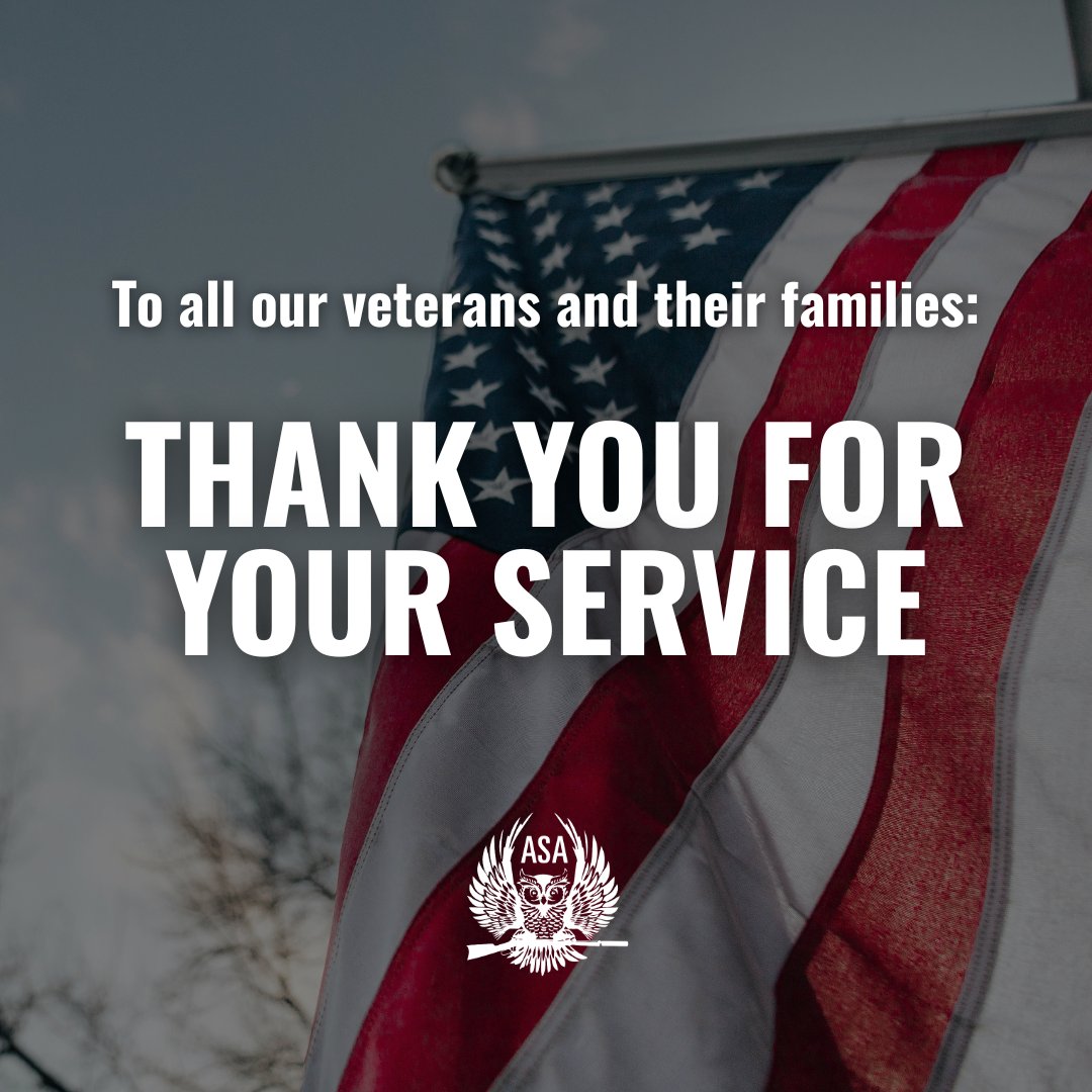 AmSuppressor's tweet photo. Today and every day, we salute our veterans for their incredible courage and sacrifice.

We are honored to serve you. 🇺🇸 https://t.co/e7oUDaXi4K