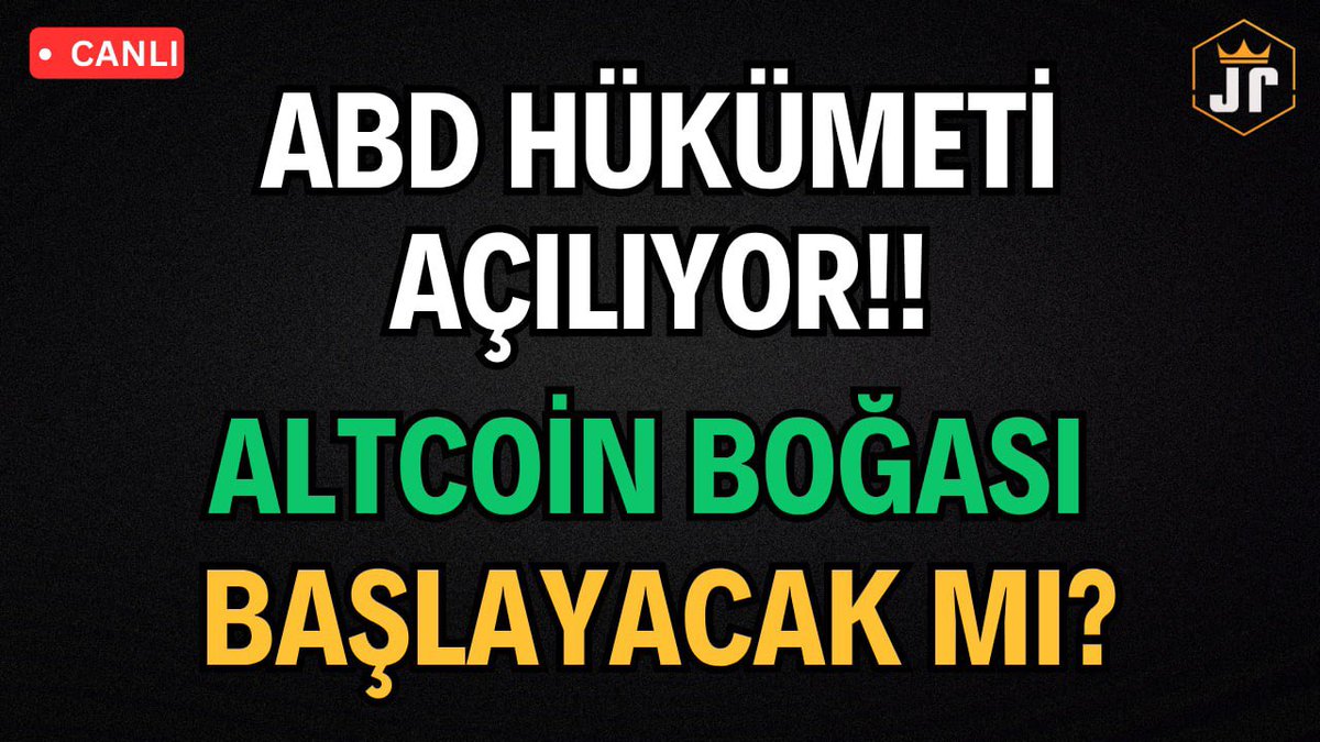 JrKripto_com's tweet image. YouTube ‘de ACİL CANLI YAYIN Başladı!

ABD HÜKÜMETİ AÇILIYOR!!

ALTCOİN BOĞASI BAŞLAYACAK MI?

Canlı Yayın Linki👇👇👇

youtu.be/VInzlpE2-xM