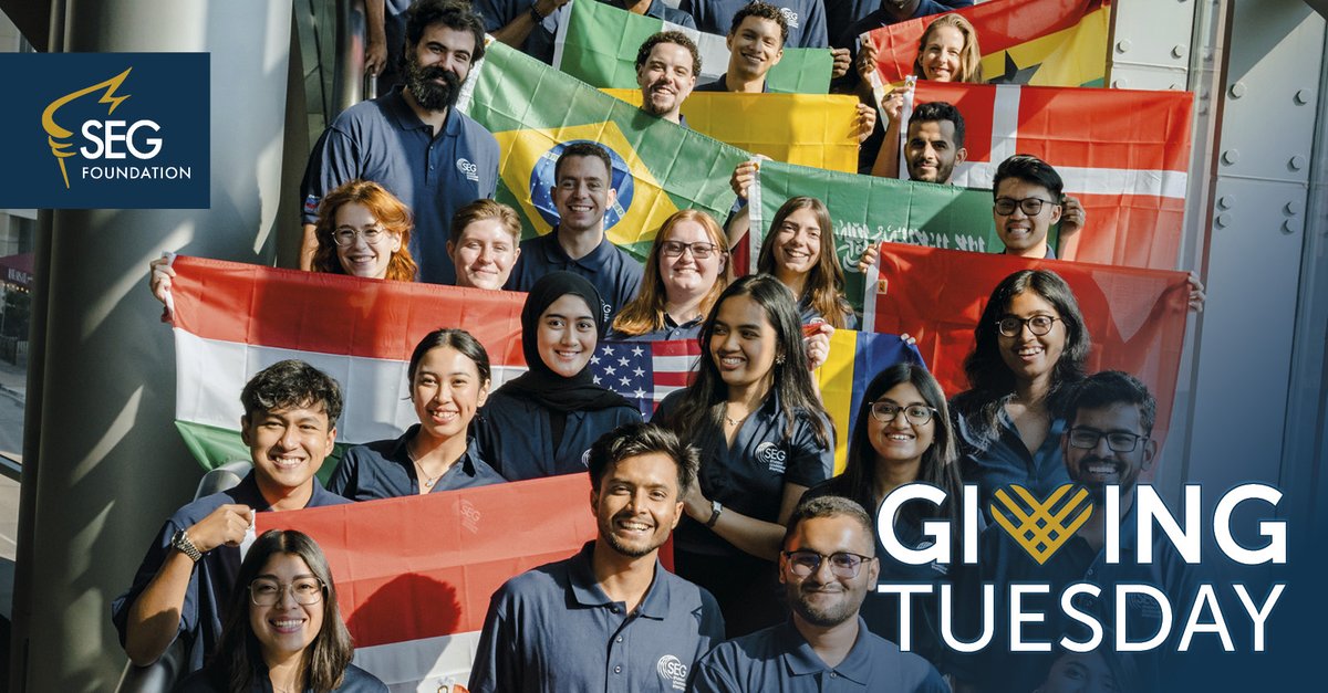 📢 Mark your calendars! Giving Tuesday is on 2 December. 

A small gift can go a long way in helping students gain hands-on experience, share their research, and launch their careers through opportunities supported by the SEG Foundation. 

Together, we can help students take