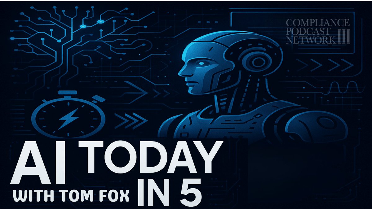tfoxlaw's tweet image. AI is advancing fast—is your compliance strategy keeping up? 

Discover five essential insights for leaders in the new #AITodayin5 with @tfoxlaw. 

Listen now and stay ahead 🚀 bit.ly/4qWkn1S #AICompliance #BusinessEthics #Leadership