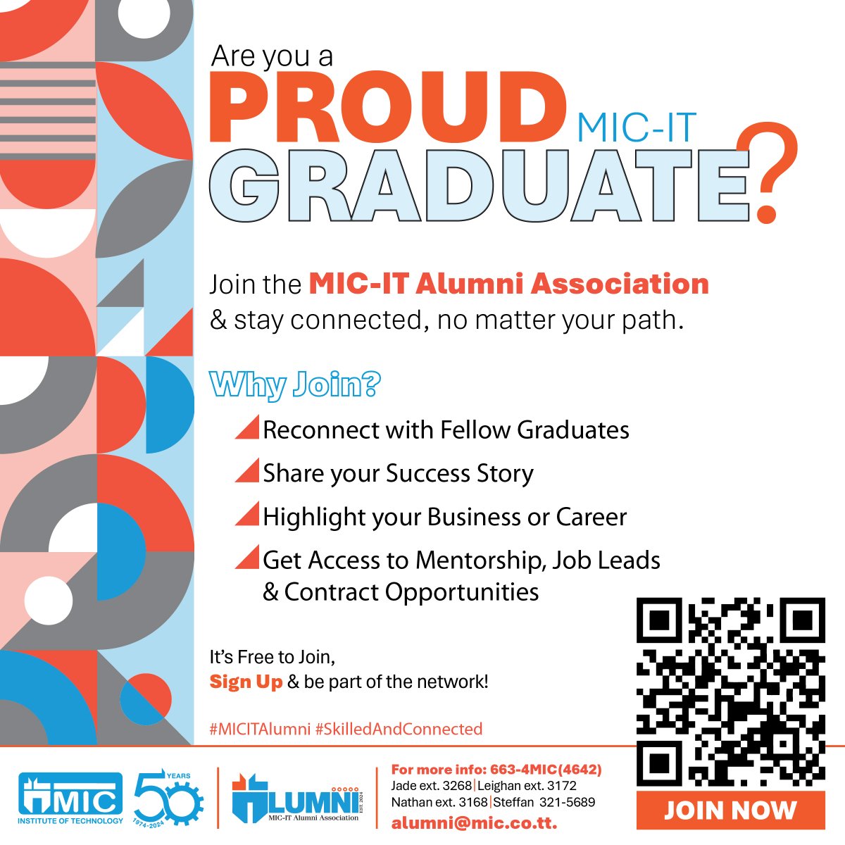 MIC_InstOfTech's tweet image. 🎓 Proud MIC-IT Graduate?

Your journey doesn’t end at graduation; it evolves! 🌟

Join the MIC-IT Alumni Association and stay connected wherever life takes you.

𝗜𝘁’𝘀 𝗙𝗥𝗘𝗘 𝘁𝗼 𝗷𝗼𝗶𝗻! 𝗦𝗶𝗴𝗻 𝘂𝗽 𝗻𝗼𝘄: 👉 bit.ly/MIC-ITAlumni