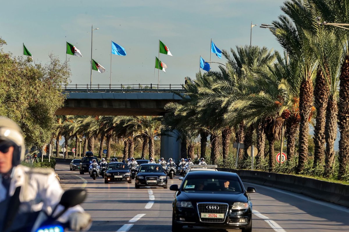 H.E. President <a href="/HassanSMohamud/">Hassan Sheikh Mohamud</a> arrives in Algiers for an official state visit at the invitation of his counterpart, H.E. President <a href="/TebbouneAmadjid/">عبدالمجيد تبون - Abdelmadjid Tebboune</a> of the People’s Democratic Republic of Algeria.