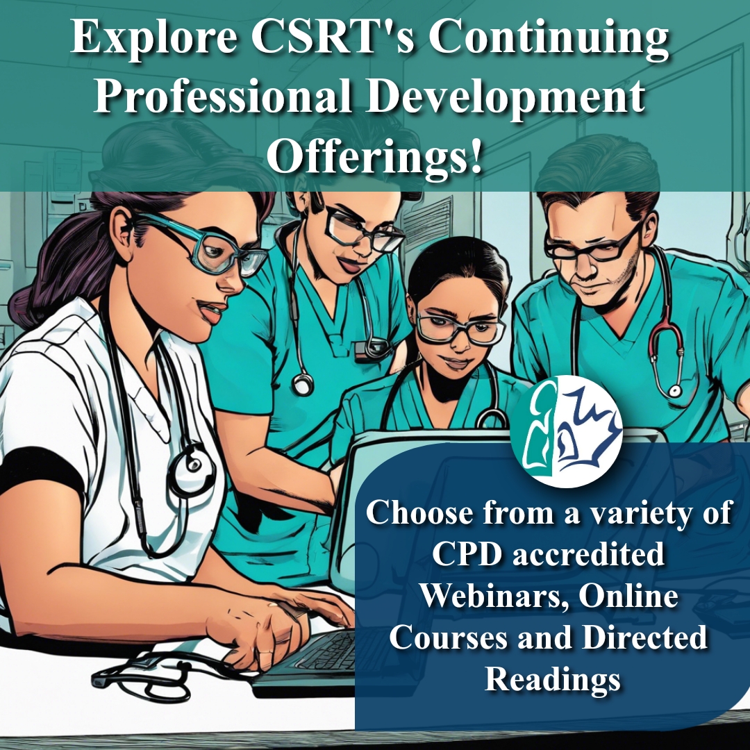 CSRT_tweets's tweet image. Need CE Credits? Online professional development education, including e-courses and directed reading articles (Online Training tab) &amp;amp; dozens of past webinars (Video Library tab)are available in the member portal at csrt.member365.com