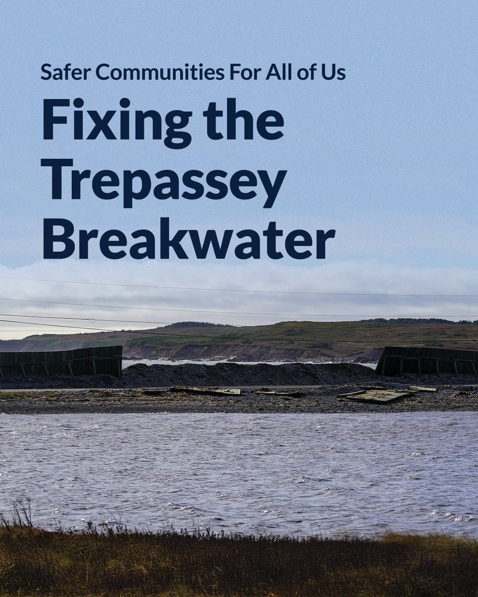 I’m pleased to announce that our government is moving forward with the repairs and upgrades to the Trepassey breakwater, a critical piece of infrastructure that safeguards lives, homes and livelihoods from the force of our Atlantic storms.

This investment reflects our commitment