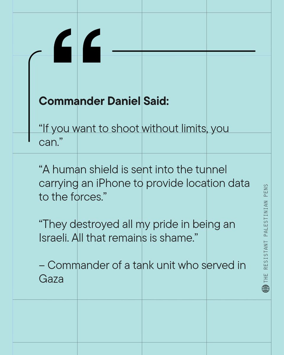 pens_resistant's tweet photo. Shocking confessions from Israeli soldiers reveal deliberate attacks on civilians in Gaza. I’ve shared and commented on these testimonies exposing war crimes and systemic dehumanization

#Gaza #Israel #WarCrimes #Genocide #HumanRights #Palestine

1/2 https://t.co/qWI7zalI2A