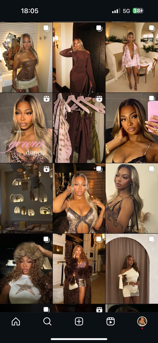 I know yall hate the “IG aesthetic” but my feed looks so cohesive and cutsie rn 🎀🤎