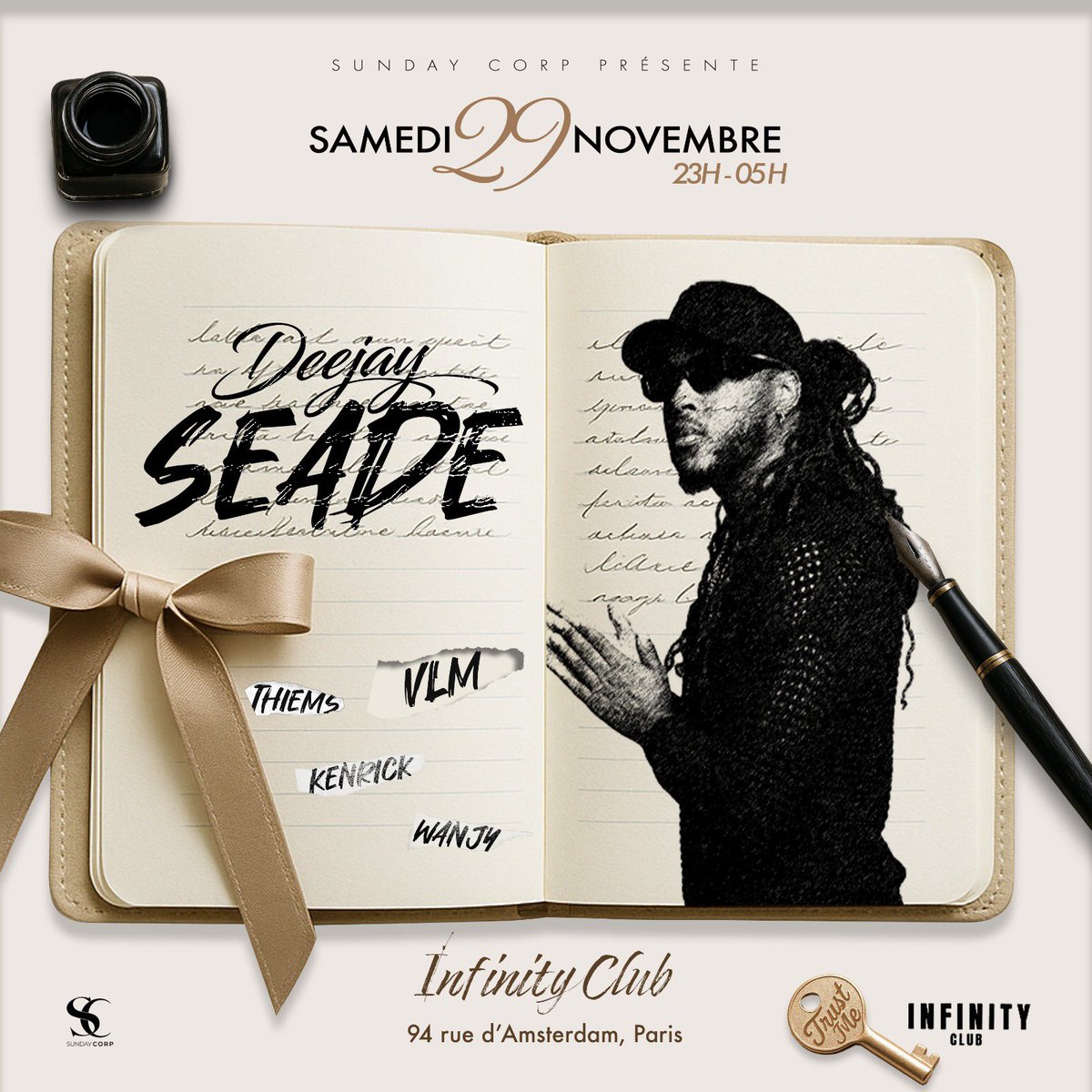 SundayCrp's tweet photo. Pour clôturer ce line-up en beauté, qui de mieux que notre @deejayseade aux platines ?

Bizouk : https://t.co/XFTRQuGbmG https://t.co/P16PYgsYxk