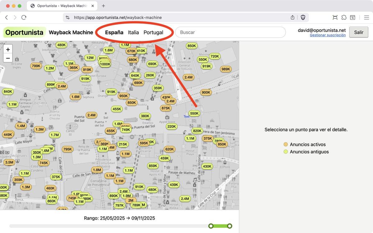 He añadido Italia y Portugal a la 🕰️ Wayback Machine. Si estás suscrito a Oportunista ya lo tienes disponible 👉🏻 oportunista.net/wayback-machin…