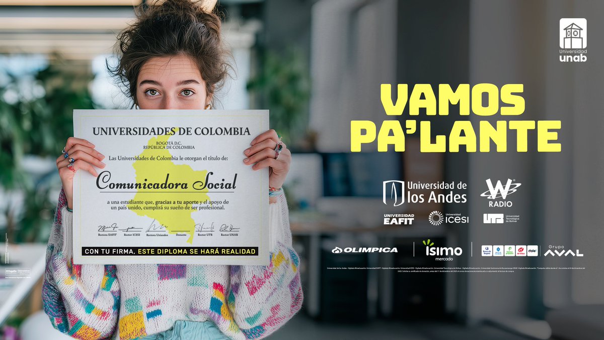 ¡Un pequeño gesto puede cambiar un destino 🧡🎓!
Dona a #VamosPaLante y ayuda a que más estudiantes sigan construyendo su futuro 👉 : unab.edu.co/donaciones

#Universidad #donación #UNAB